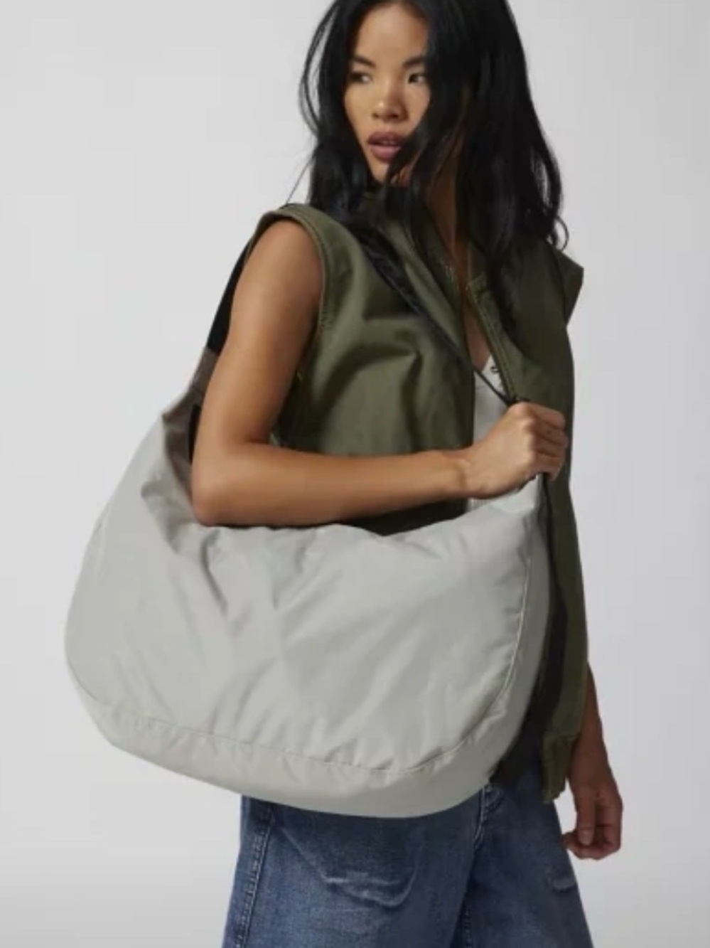 BAGGU Large Nylon Crescent Bag